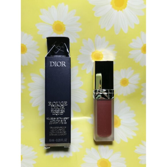 Rouge Dior Forever Liquid Lipstick 843 Devine Sequin New In Box Full Size - Picture 1 of 8
